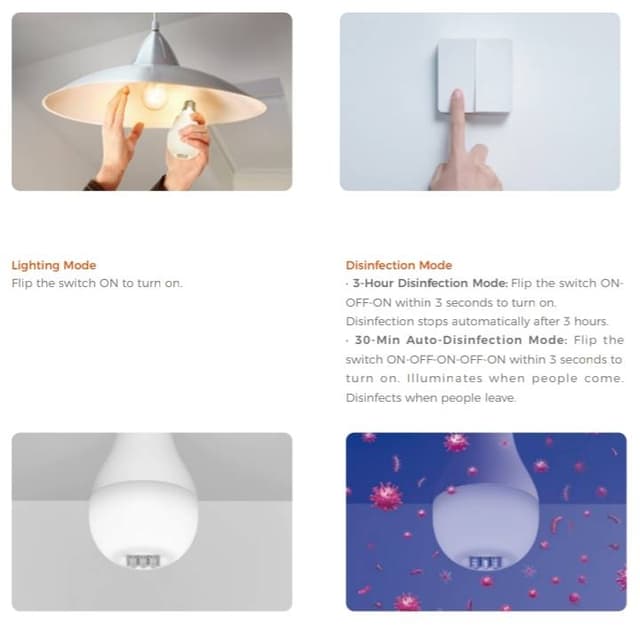A60 LED LIGHT (for Disinfection From COVID-19)